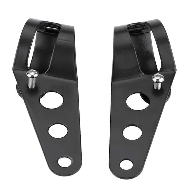 35-43mm Motorcycle Headlight Mounting Bracket Fork Tube Clamp Kit Black for Chopper Cafe Racer