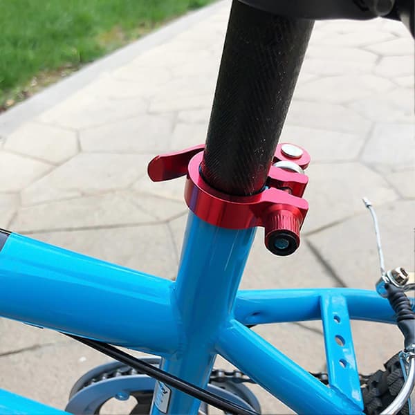 Farfi Bicycle Quick Release Seatpost Seat Tube Clamp Silver 28.6mm Silver 28.6mm