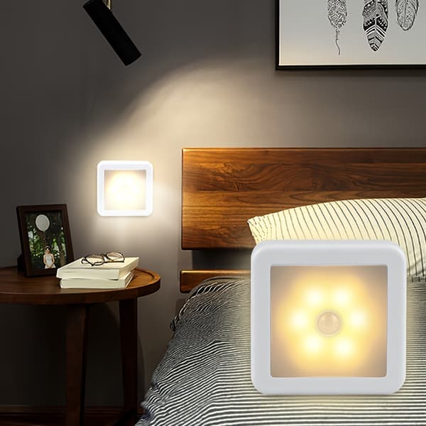 LED Night Light with Motion Sensor - Soft Warm White Glow, Instant On, Energy Saving - Always Ready for Hallways and Bathrooms