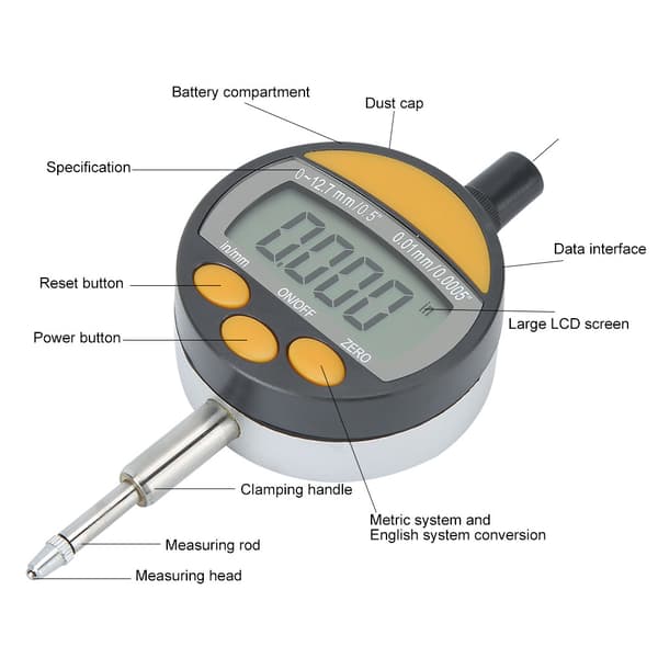 0-12.7mm Electronic Digital Indicator 0.01mm High Precision Measuring Instrument