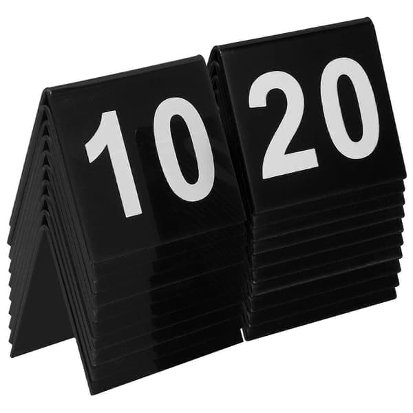 20 stk. Bordnummer V-formede Bordnummerskilte til Bryllup Konference Reception 1-20 [DB]
