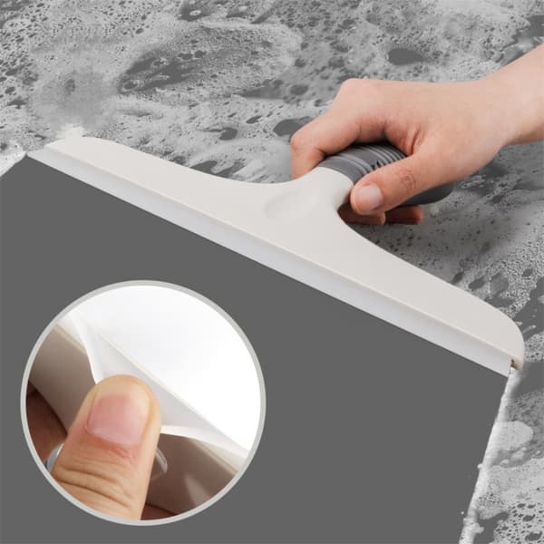 Silicone Squeegee, 2-pack Heavy Duty Window and Glass Scrubber with Hook for Home, Car, Bathroom Surfaces 2 Pack