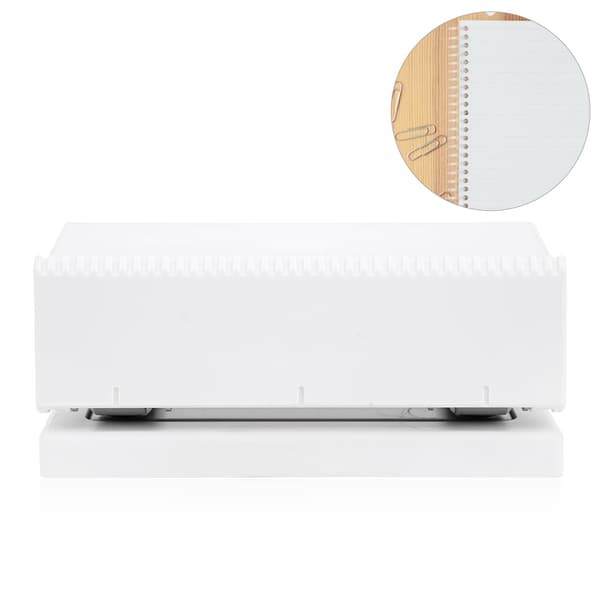 Paper Punch Punching Machine Desk Supplies Hand Tool 6mm White for 12 Pages