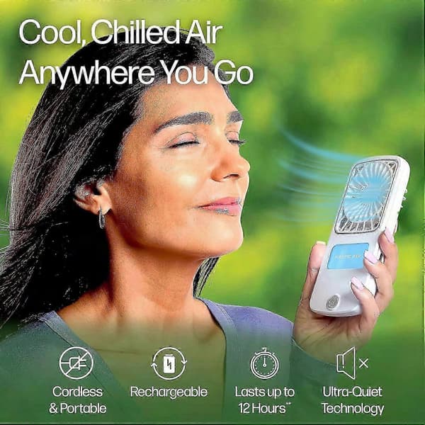 2025 New Portable Handheld Mini Fan, Rechargeable Pocket Fan for Cooling, USB Charging