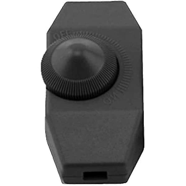 Inline lysdæmperkontakt 220-240v drejeknap lysdæmperkontakt til lamper (sort)
