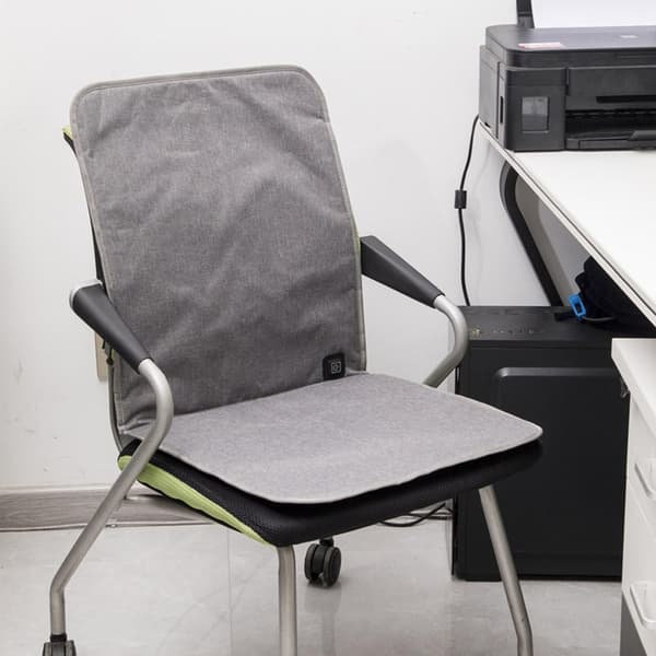 Heating Pad Office Chair Cushion 43x90cm with USB Cable Fast Heating Electric Winter Warm Adjustable Grey Grey