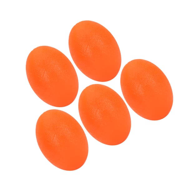 5 st silikonhandgreppsboll handledsträning styrketräning massagegreppsförstärkare orange (20 grader) äggform (oval)
