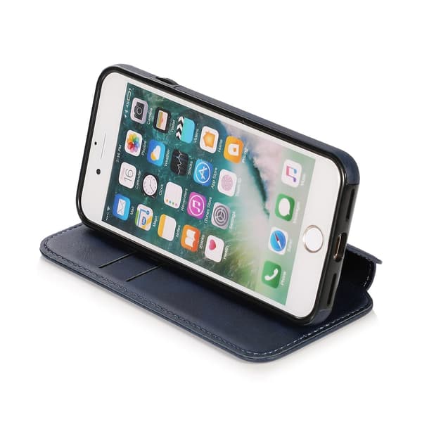 Knight Lærveske for iPhone SE 2022 / SE 2020 / 7 / 8 [DB] Blå Blue