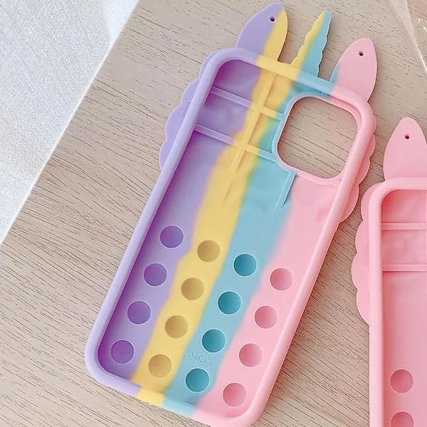 Kompatibel med iPhone Apple-telefonskal, silikon enhörningsskal iphone11pro