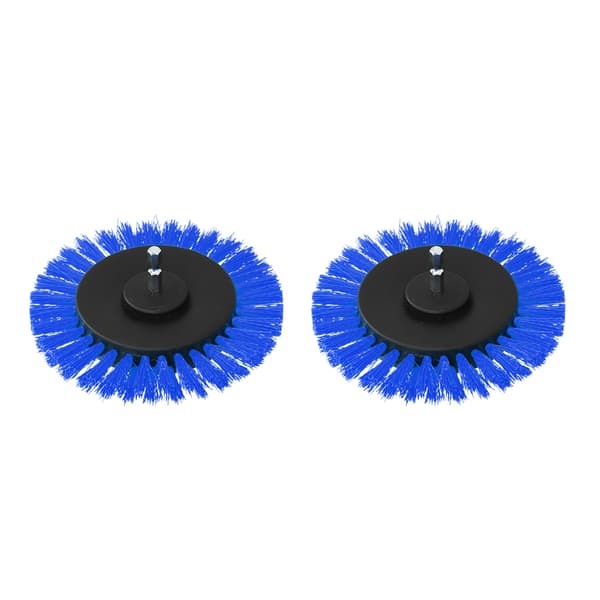 2-pack 3.5 inch Electric Drill Brush Head, Durable Brush Attachment for Carpets, Decoration, Blue