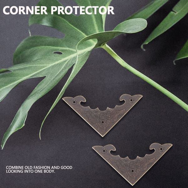 12 Pcs Wooden Box Jewelry Gift Box Bronze Corner Decorative Protector Edge Guard S
