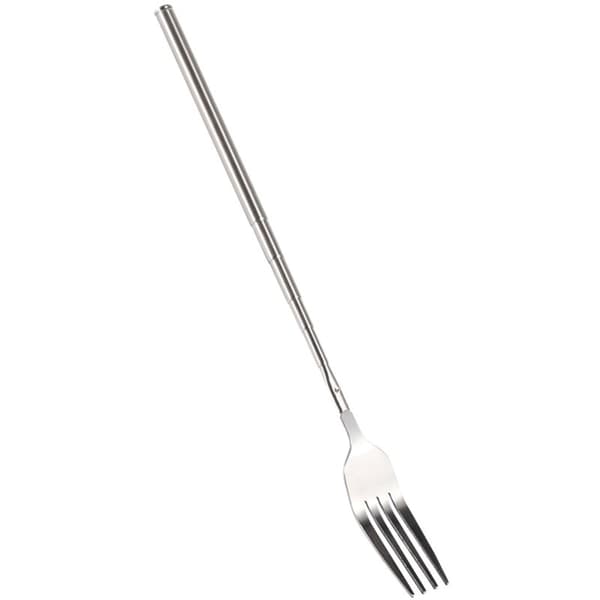 Extendable Stainless Steel Dinner Fork for BBQ, Fruit Desserts - Durable Long Handle