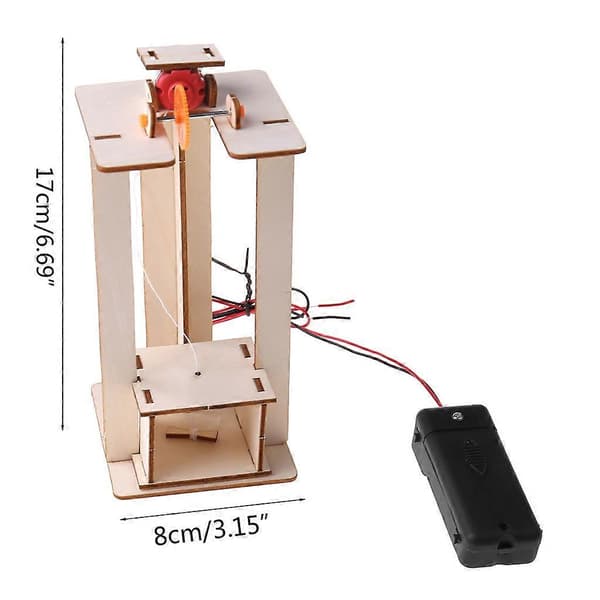 DIY Elektrisk Elevator Model Børn Drengelegetøj Videnskabeligt Eksperiment Puslespilssæt