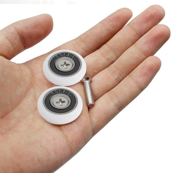 Sett med 8 erstatningshjul for dusjdører, 19 mm diameter - XS8 -