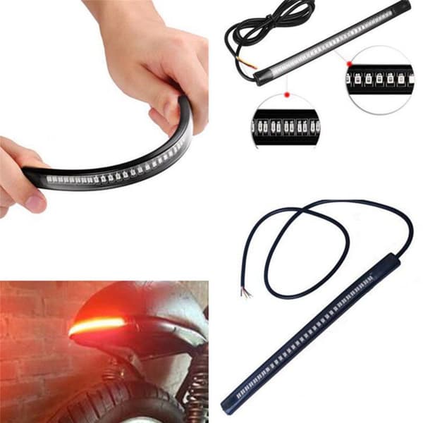 2X Holdbare Motorcykel 48 SMD Bremselys Blinklys LED-lys Vandtæt Nummerplade