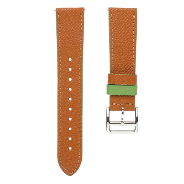 (Brun) Passer til Galaxy Watch 4 twill ægte læder LEATHER s