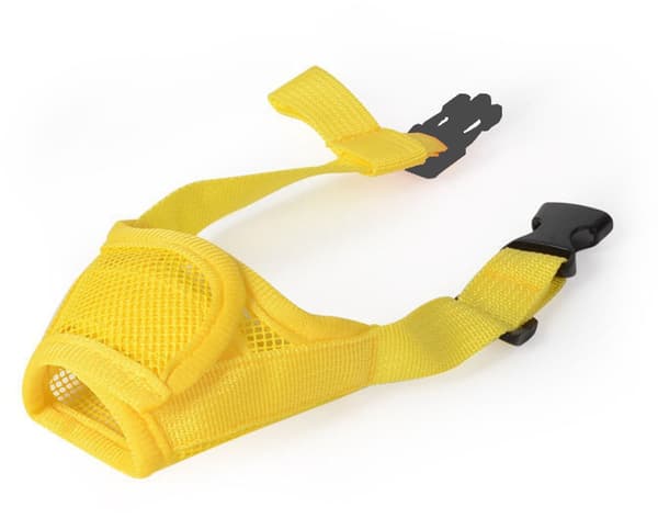 Dog Muzzle - Soft, Breathable - Small Dogs, Size L Yellow