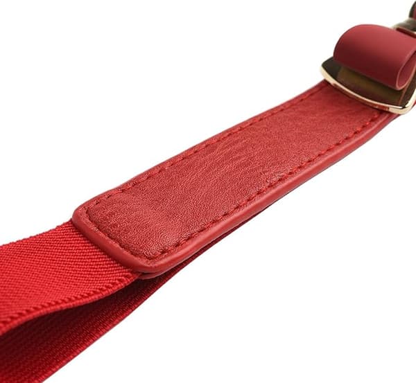 Dame 1\" Bred Sløjfe Smalt Elastisk Taljebælte Strækbart Bælte Tyndt Bælte