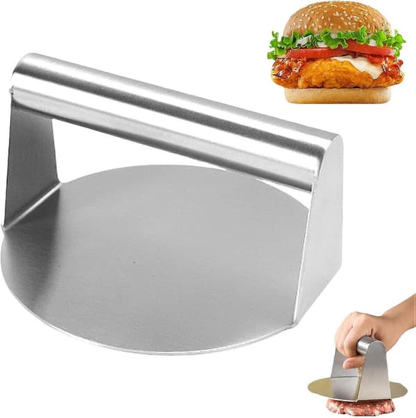 Burgerpress Rostfritt Stål Hamburgerpress Burger Smasher Smash Burger Press Bacon Press Smash Burger Kit Burgerpress Gjutjärn