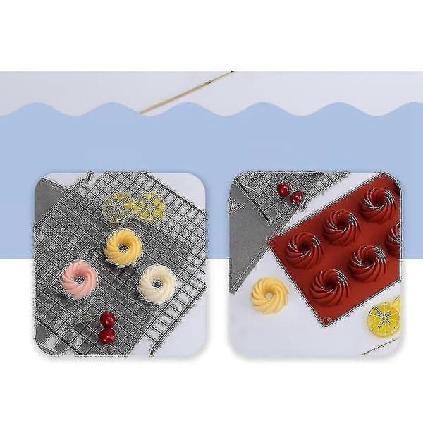 2-pak 6 Huls Donut Swirl Kageform DIY Chokolade Kagebageform