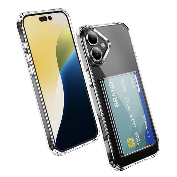 iPhone 17 Fodral Med Korthållare Transparent