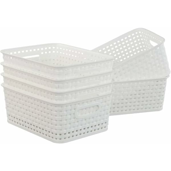 Plastkurv, hvid, 6-pak