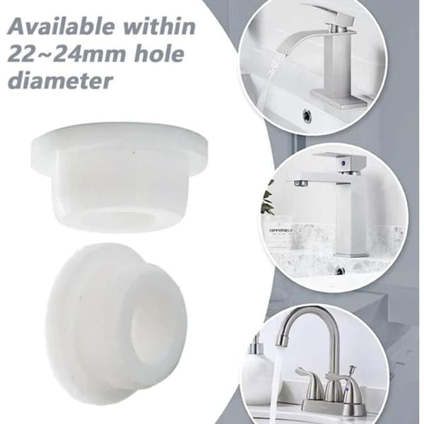 Sink Overflow Cover, Replacement Drain Hole Cap for Bathroom and Kitchen
