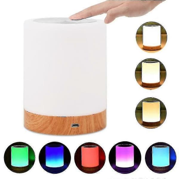 Touch Bordlampe, Dimbar Sengelampe Med Varmhvitt Lys