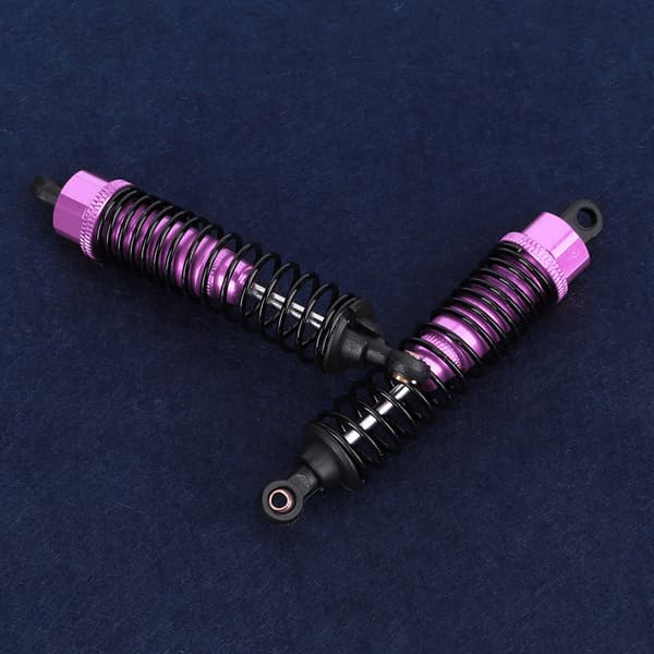2 stk 1/10 Metal Støddæmper Tilbehør Passer til HSP RC Bilmodel Lilla 85MM