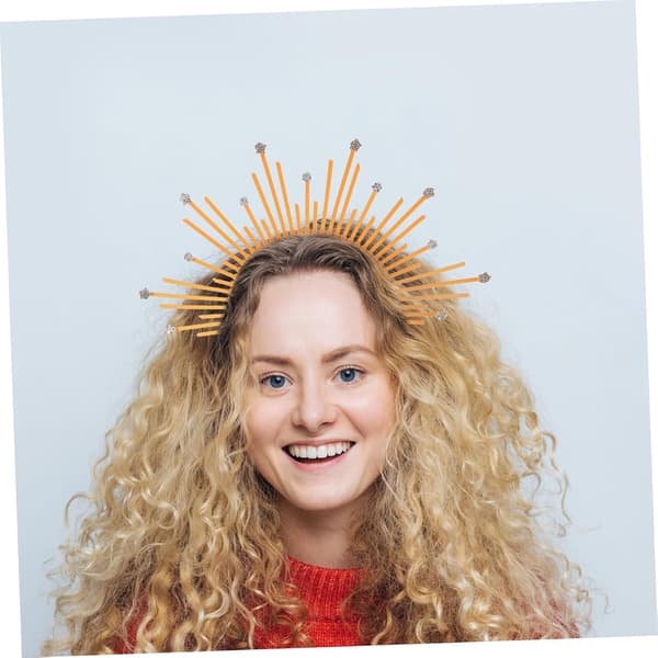 Lady Goddess Pannebånd Spiked Crown Sunburst Pannebånd Kostyme Festtilbehør Hårbånd Karneval Hodeplagg