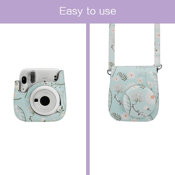 Kameraväska för Instax Mini 11/Mini 9 snabbkamera (Blomma)