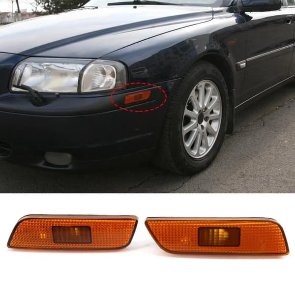 Side Marker Blinkers for Car Bumper, for S80 1999-2006 9188263 9188264