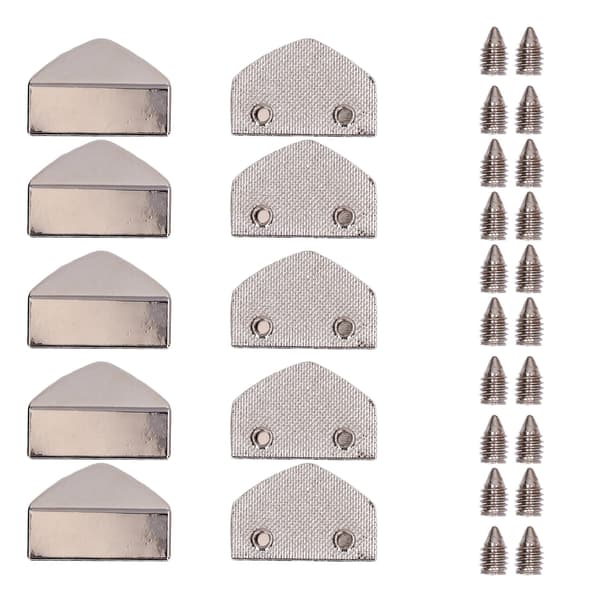 10 Sets Zipper Stopper Glossy Appearance Convenient Practical Attractive Decorative Bag Accessories for Suitcases White
