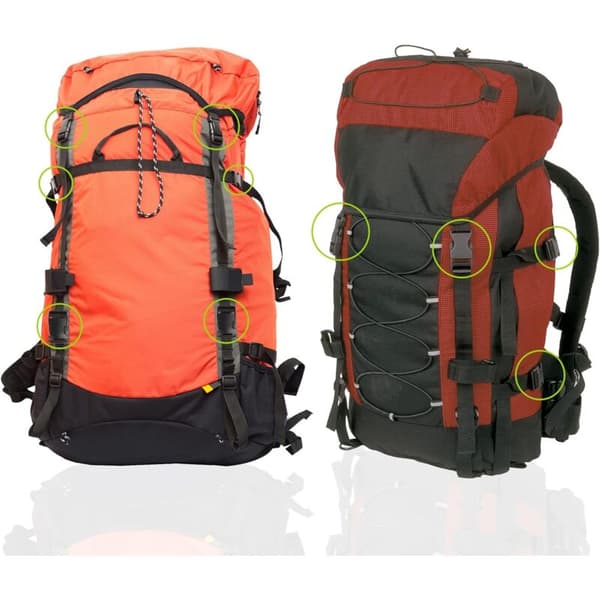 4 Quick Release Buckles: 25mm Buckles and Fasteners, Belt Loop, Suitable for Repairing Backpacks, Securing Luggage Straps, etc.