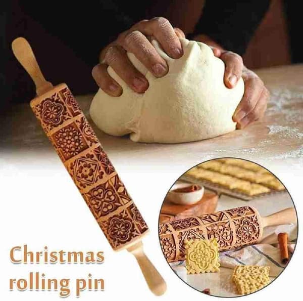 Pregede Kjevle, Kjevler for Baking, Juletema i Tre