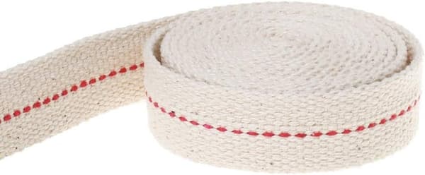 Flat Cotton Wicks for Oil Lamps and Kerosene Lanterns, Cuttable Replacement Wick, 2-Pack, 1.2 cm x 2 m