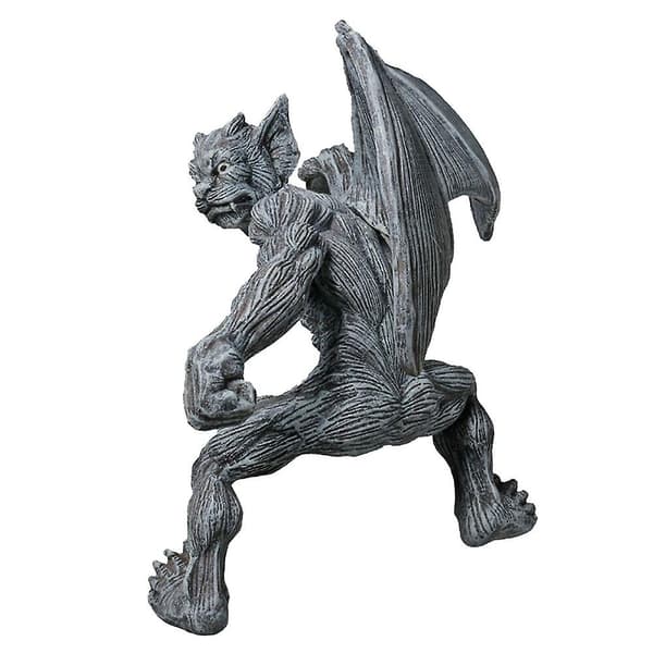 Gargoyle Prydnad Hem Väggkonst Hängande Harts Gargoyle Prydnader Utomhus Trädgård Prydnad Dekor