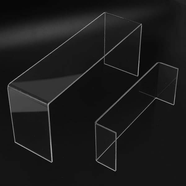 5-pack Transparenta Akryl Display Risers, 5 Storlekar Akryl Smyckesdisplay Riser Hylla Fixturer