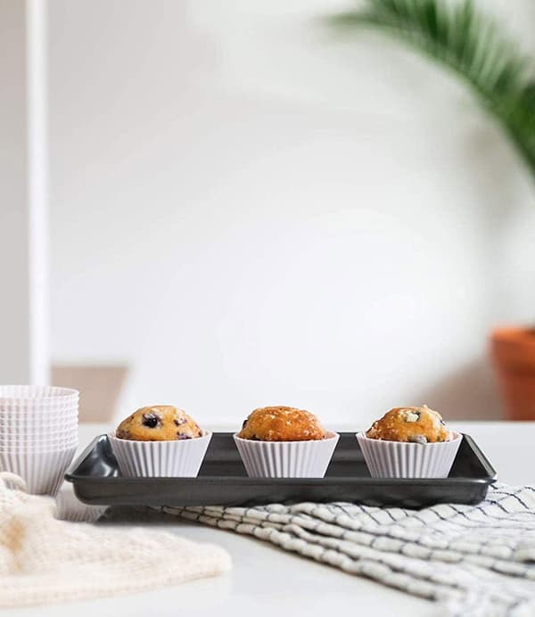 12-pak genanvendelige muffinsforme - Premium silikone, miljøvenlig, B