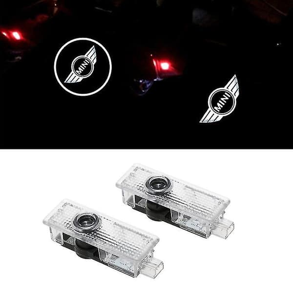 Passer til 2 stk. Passer til Mini Mini Cooper velkomstlysprojektorlys modificeret LED dekorativ