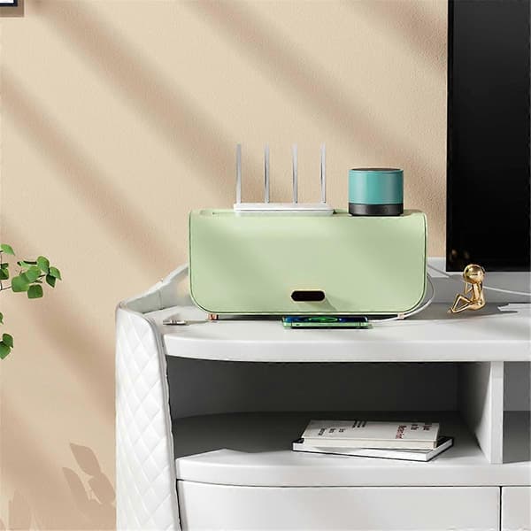 Desktop Cable Storage Box Power Cord Storage Case Dustproof, A