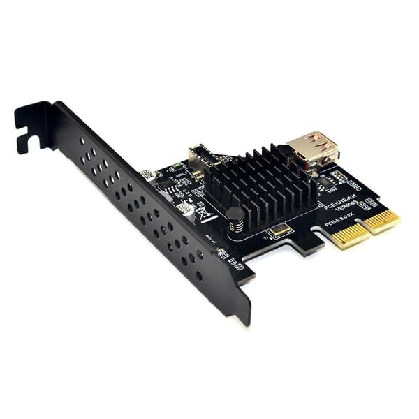 ASM3142 Chip Riser Card 10 Gbps USB3.1 Front Type E 20-pin Expansion Card USB2.0 PCI Express 3.0 X2 A