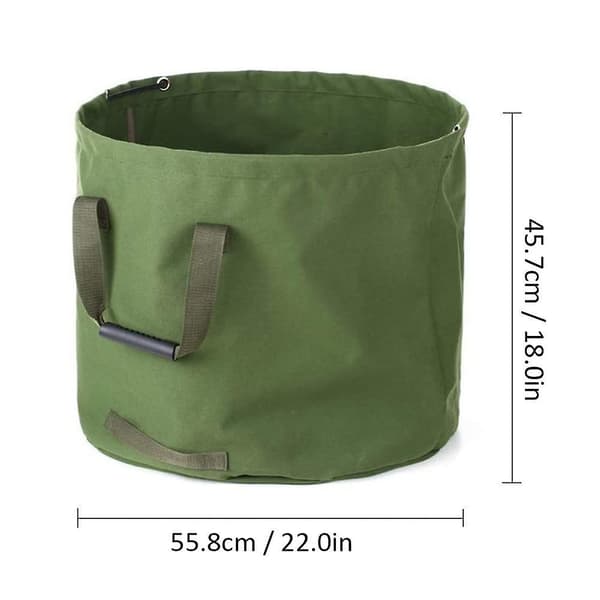 Garden Waste Bag Foldable Canvas Reusable Water Resistant Garden Yard Leaf Waste Bag Refuse Sack