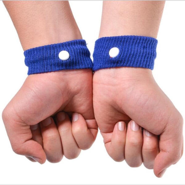 2 Barn Anti-Illamående Åksjuka Armband Blå