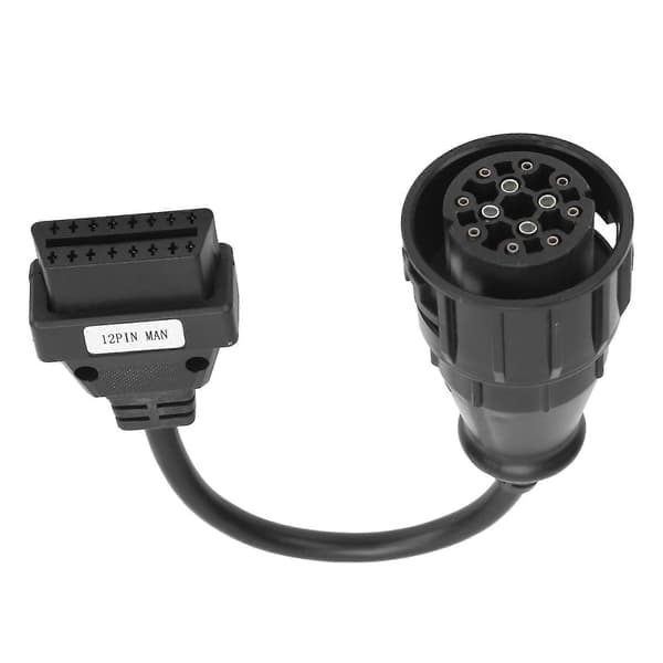 OBD2 Adapter 12Pin MAN til 16Pin Lastbilsdiagnostik Forlængerkabel Erstatning for DELPHI