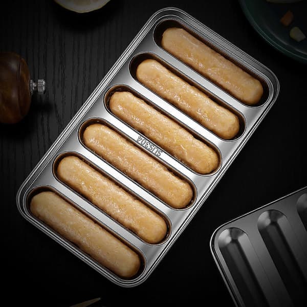 Pølseform i rustfritt stål for baking, husholdningsform som tåler høye temperaturer Sølv Silver