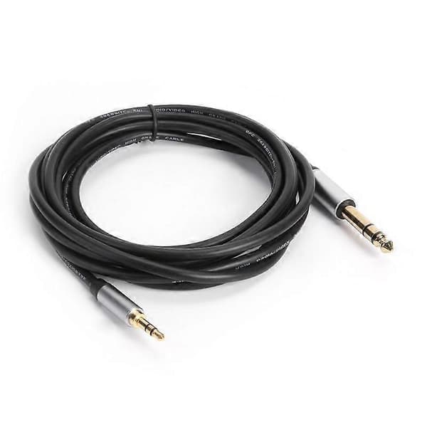 3m 3,5 mm til 6,35 mm/6,5 mm Aux Adapterkabel Hann til Hann Lydkabel for Mikserforsterker