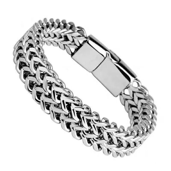 Men's Minimalist Bully Punk Bracelet-Silver 19 cm