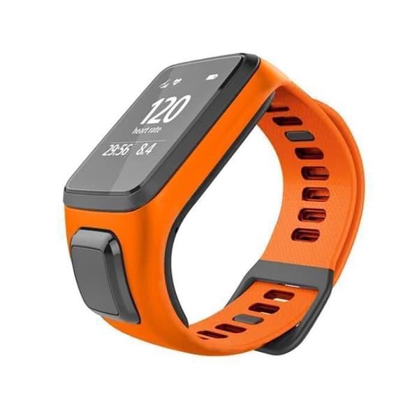 Orange silikone erstatningsrem til smartwatch til TomTom Runner 2/3 og TomTom Spark 3, remforbindelse[DB]