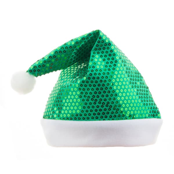 2 stk Rød Grøn Glitter Julehat Voksen Jul Grøn Rød